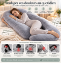 Oreiller de Soutien Corps en J – Confort Grossesse &amp; Sommeil