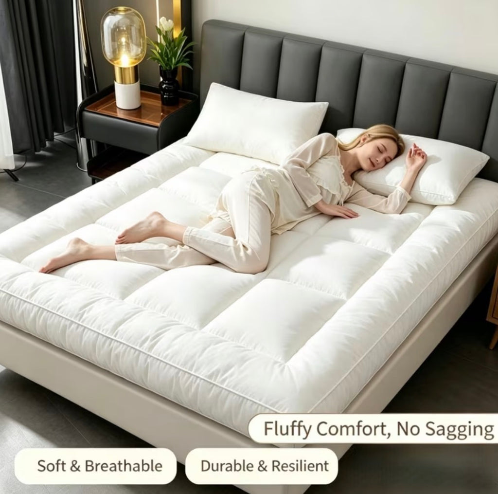 Surmatelas matelassé épais 6-8 cm, présentation