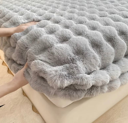 Drap-Housse Peluche Épaissi à Bulles – Enveloppant 360°