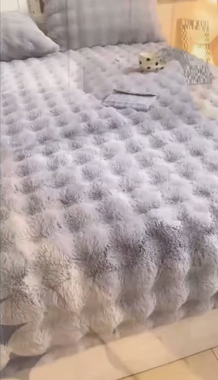 Drap-Housse Peluche Épaissi à Bulles – Enveloppant 360°